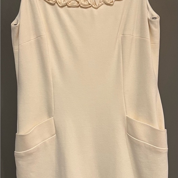 Size 12 Vintage inspired dress. Rose lapel and pockets on each hip. Zipper back - Picture 3 of 5